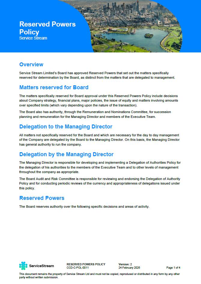 Reserved Powers Policy image