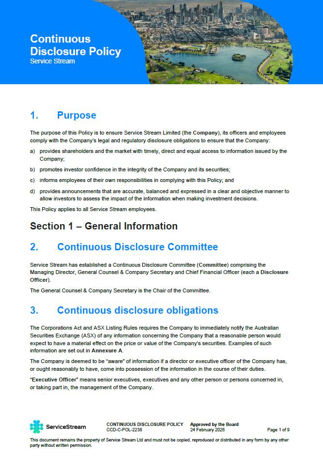 Continuous Disclosure Policy image