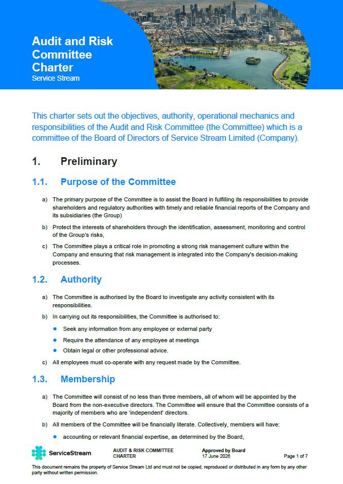 Audit and Risk Committee Charter 170626