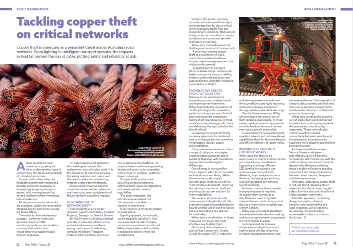 Tackling copper theft Infrastructure Magazine May2026